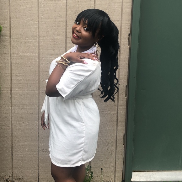 White T-shirt dress - Picture 4 of 4